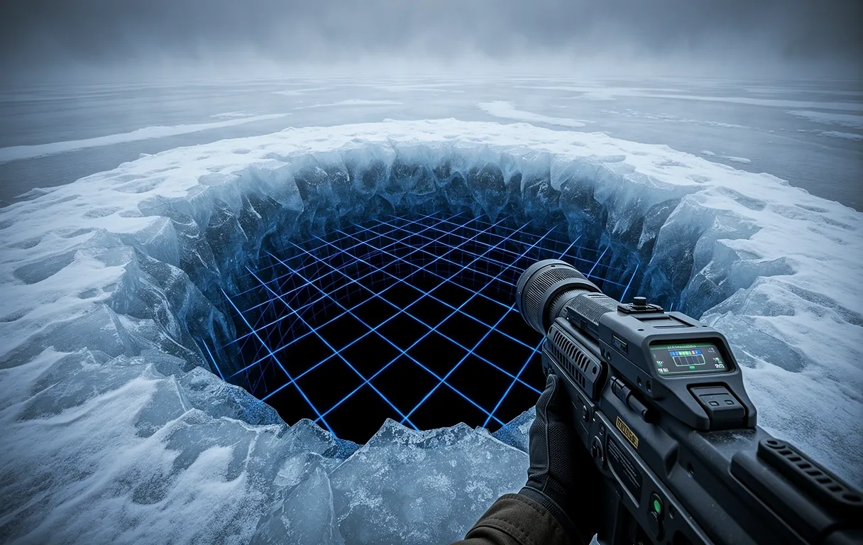 Frozen lake